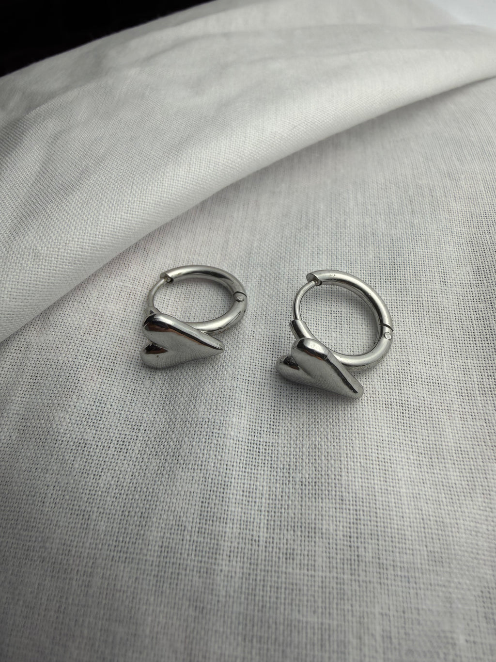 Hoop cuore mini silver