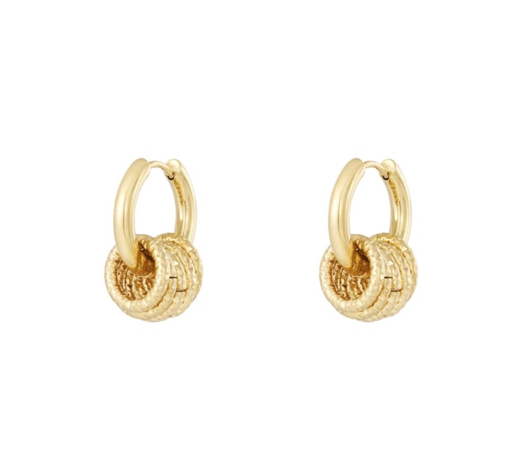 Orecchini Hoop Gold Multiuso