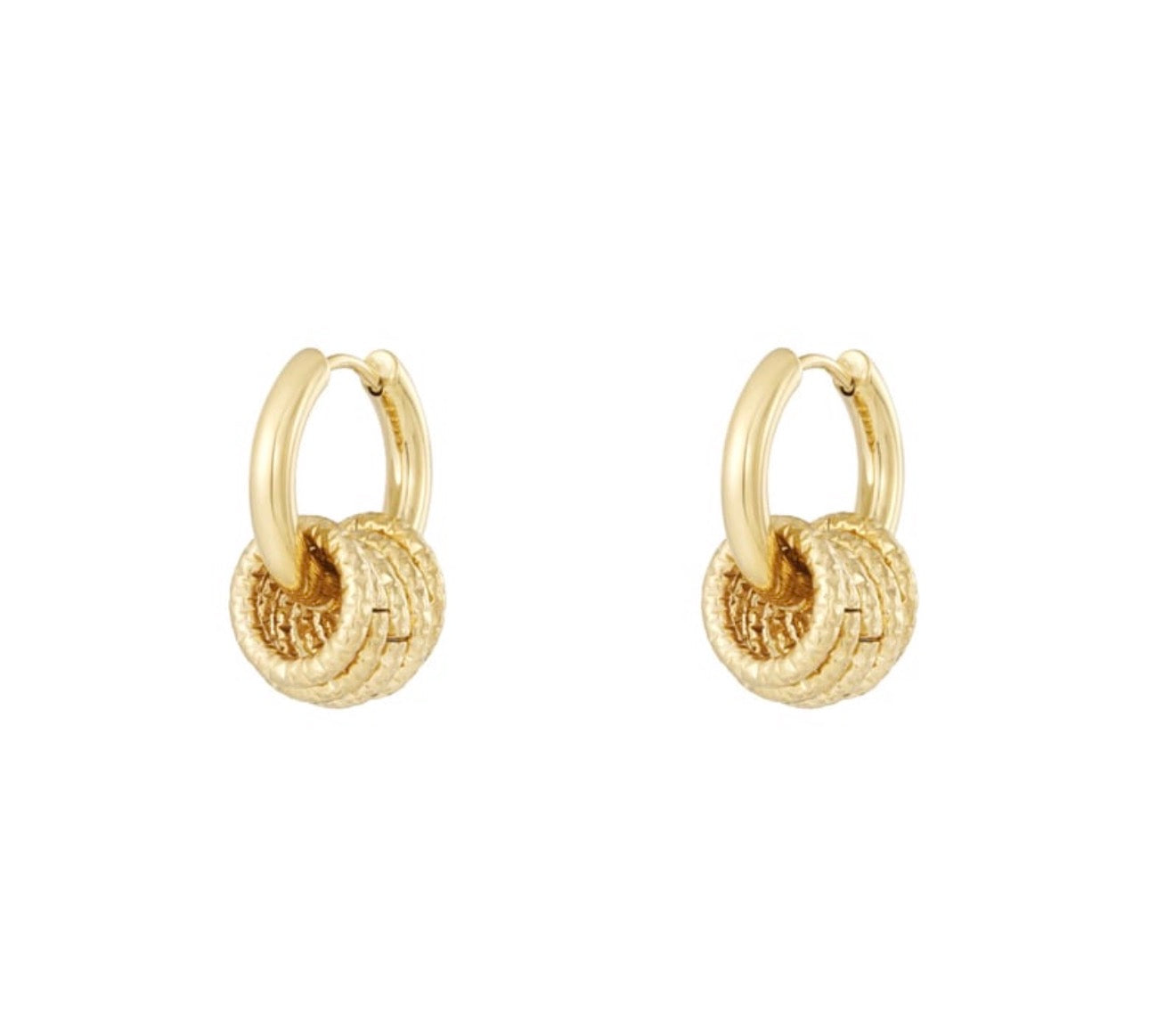 Orecchini Hoop Gold Multiuso