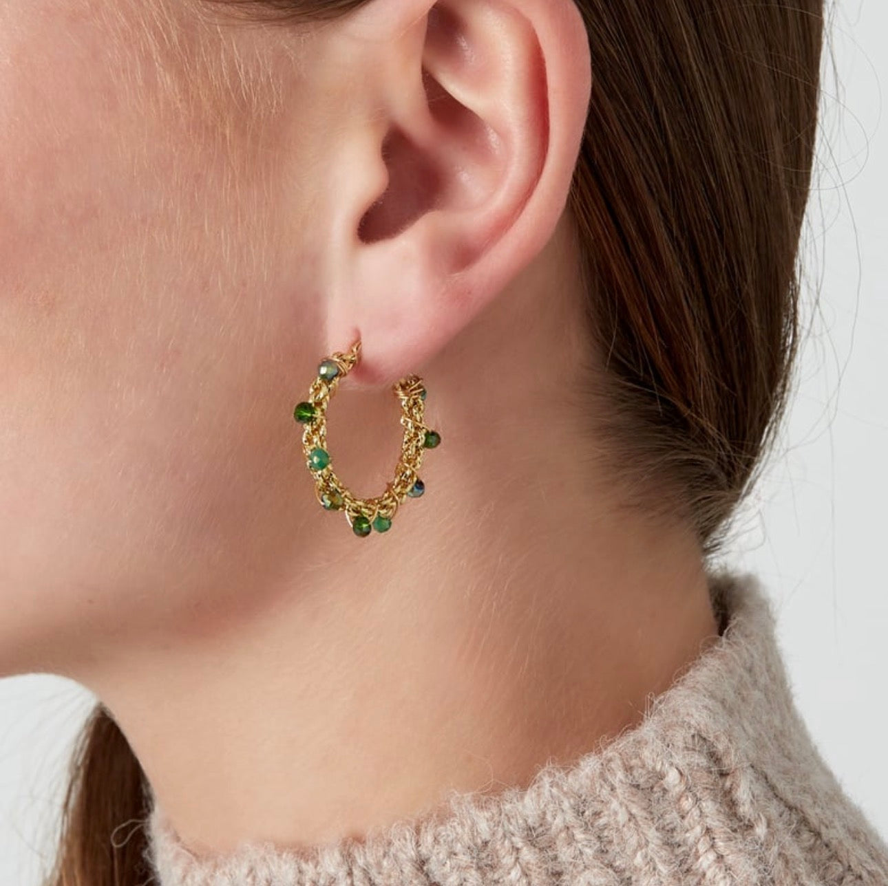 Orecchini Hoop Green
