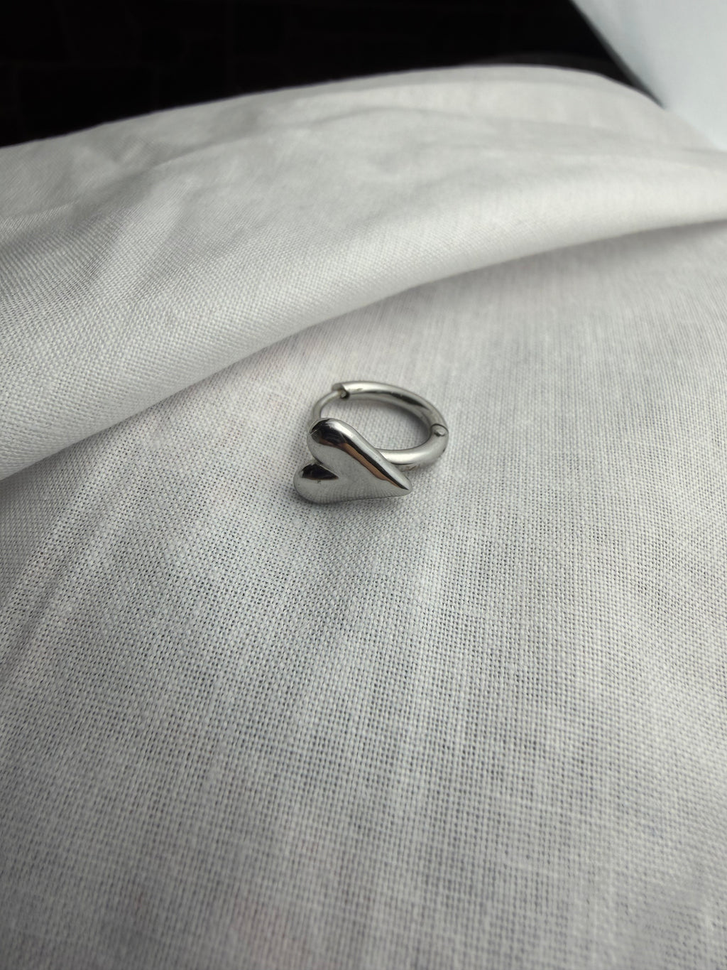 Hoop cuore mini silver