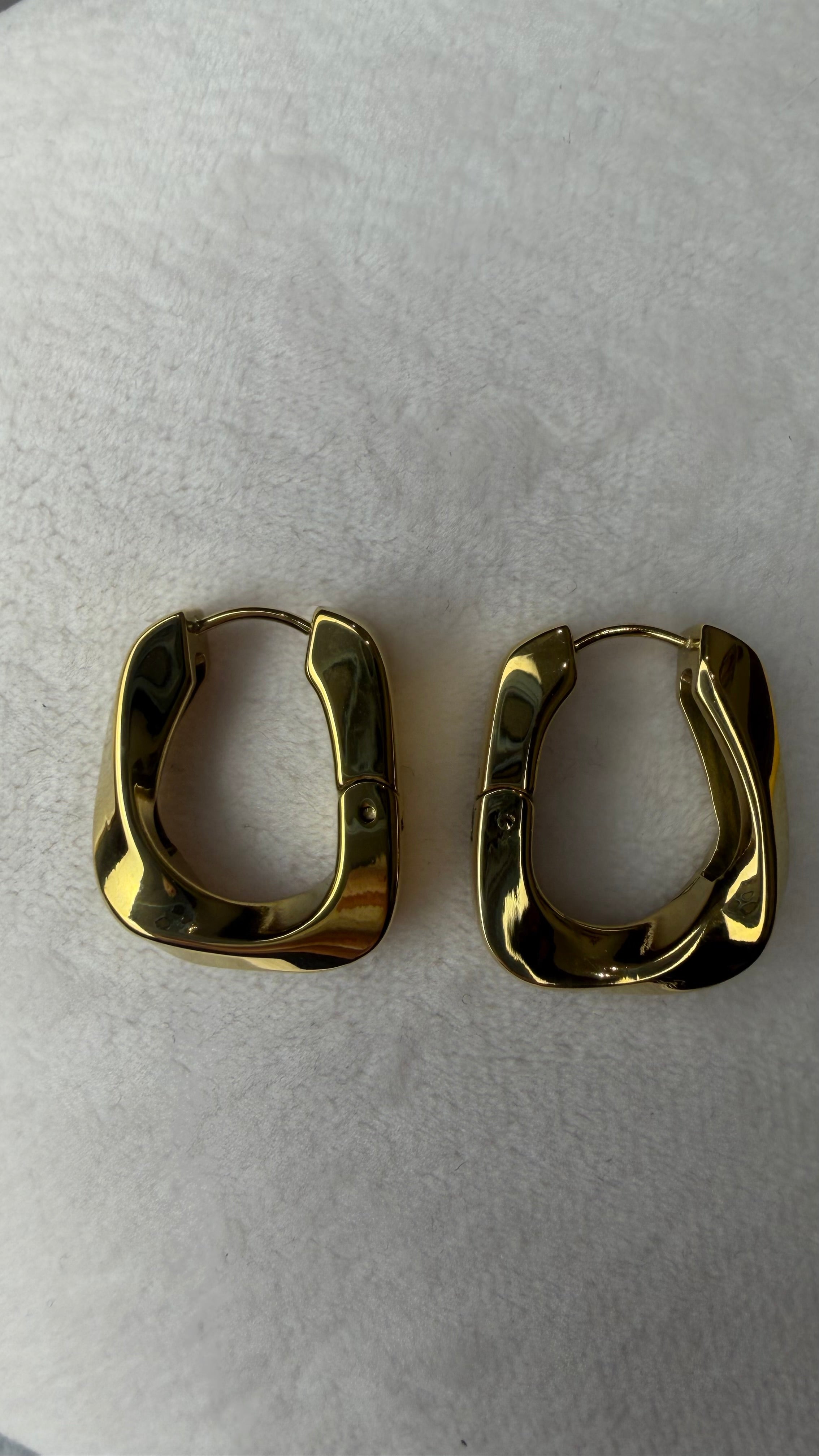 Orecchini hoop square gold