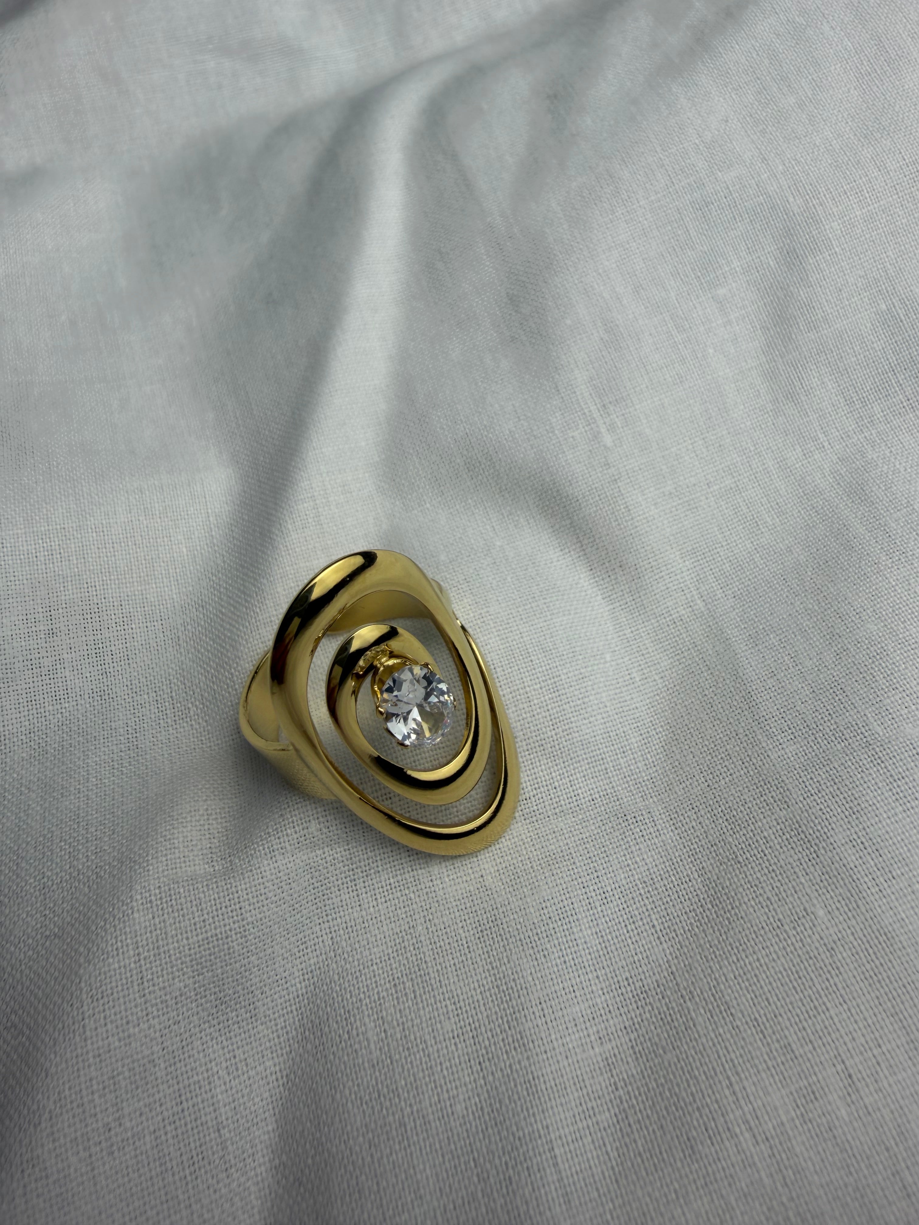 Anello Space con zircone