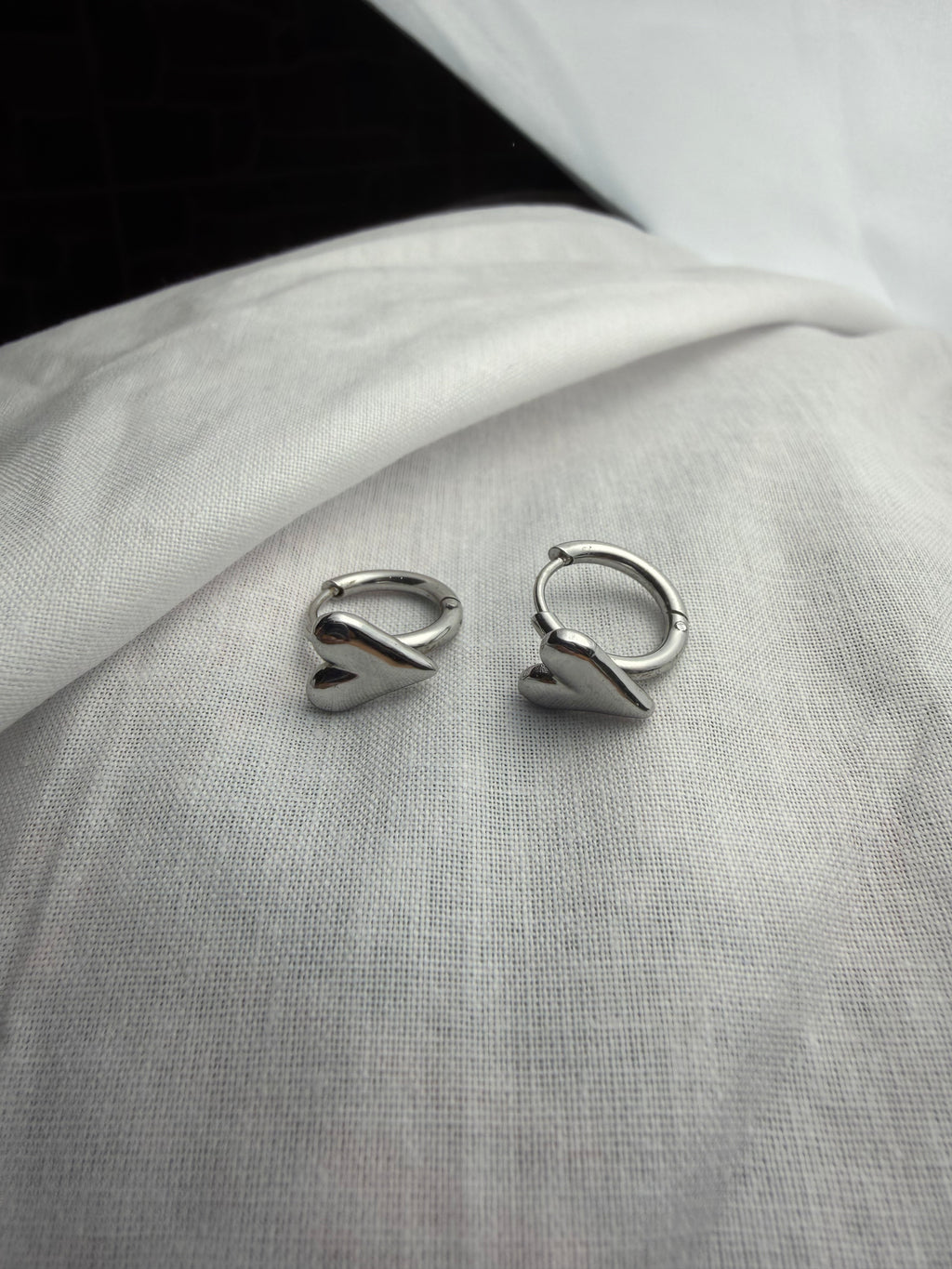 Hoop cuore mini silver