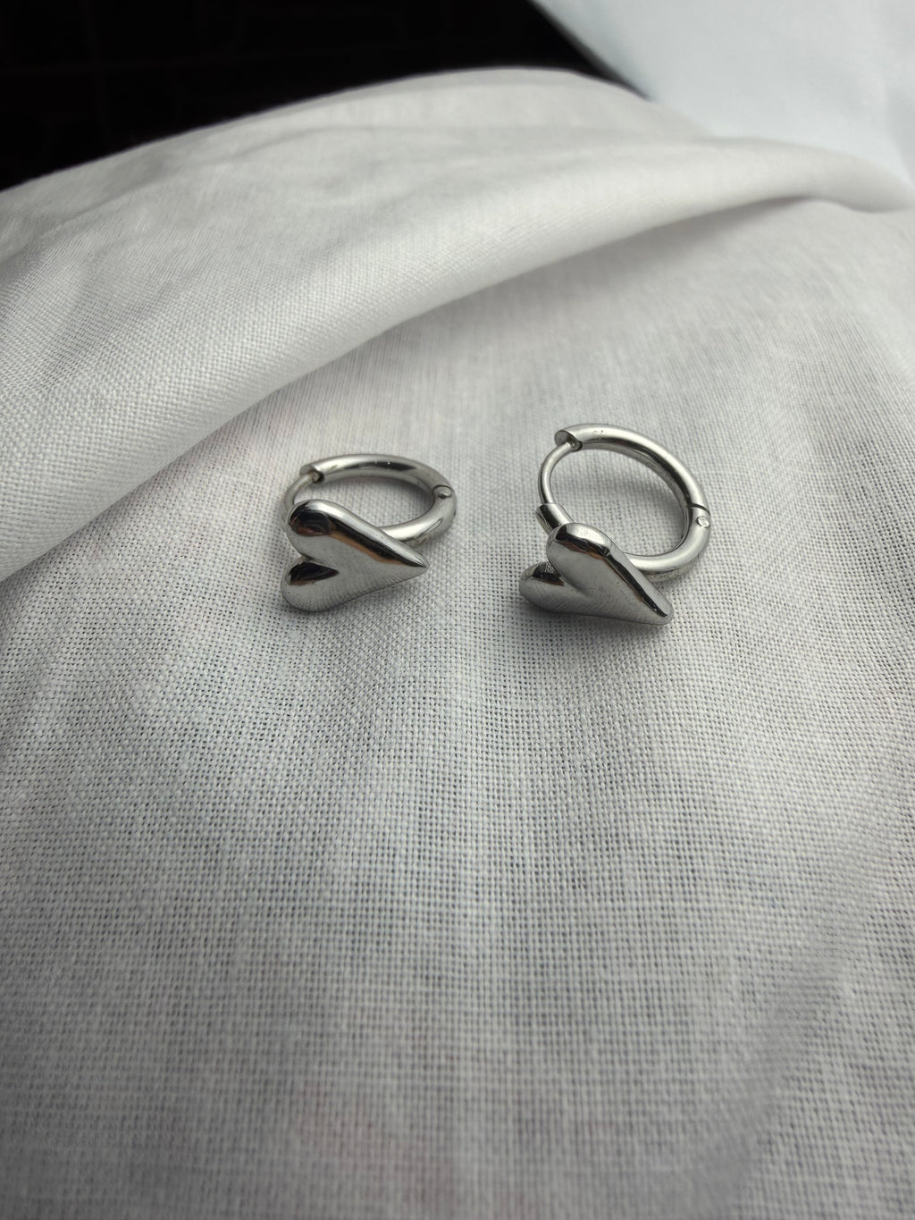 Hoop cuore mini silver