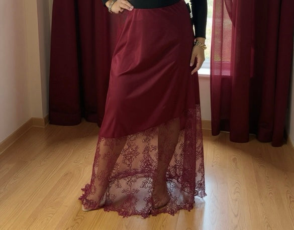 Gonna in Pizzo Burgundy