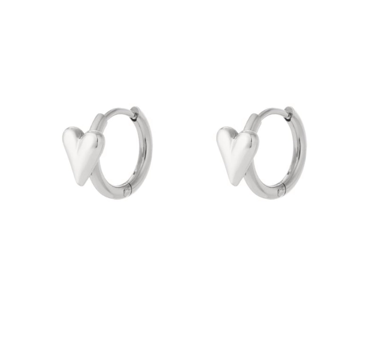 Hoop cuore mini silver