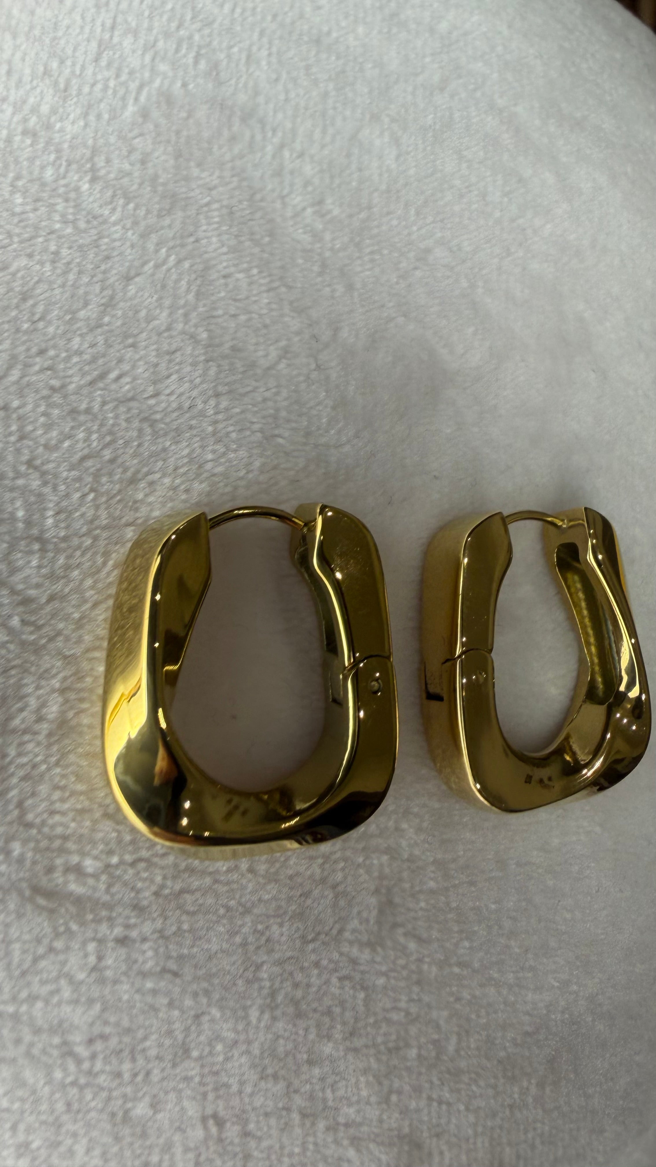Orecchini hoop square gold