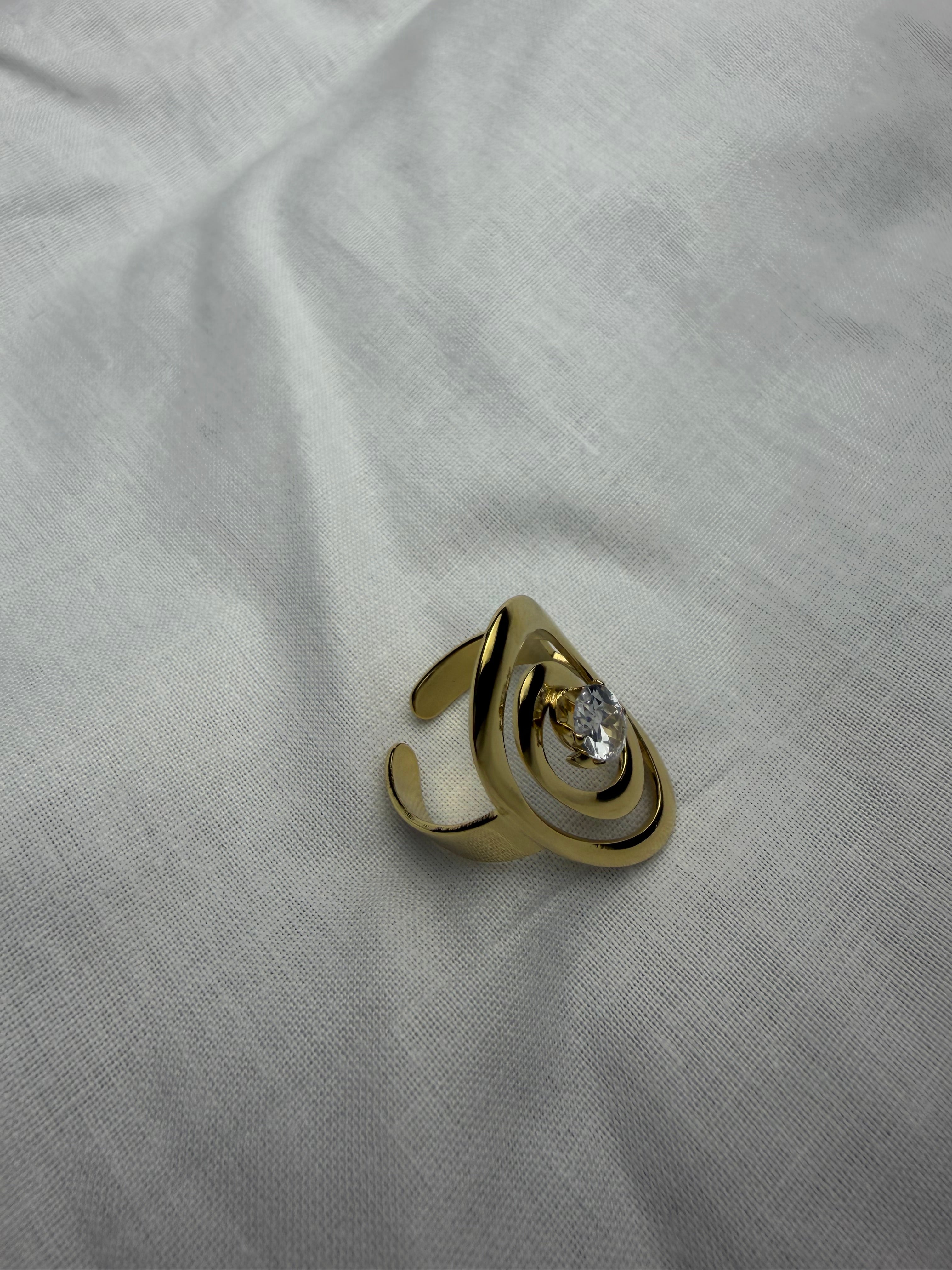 Anello Space con zircone