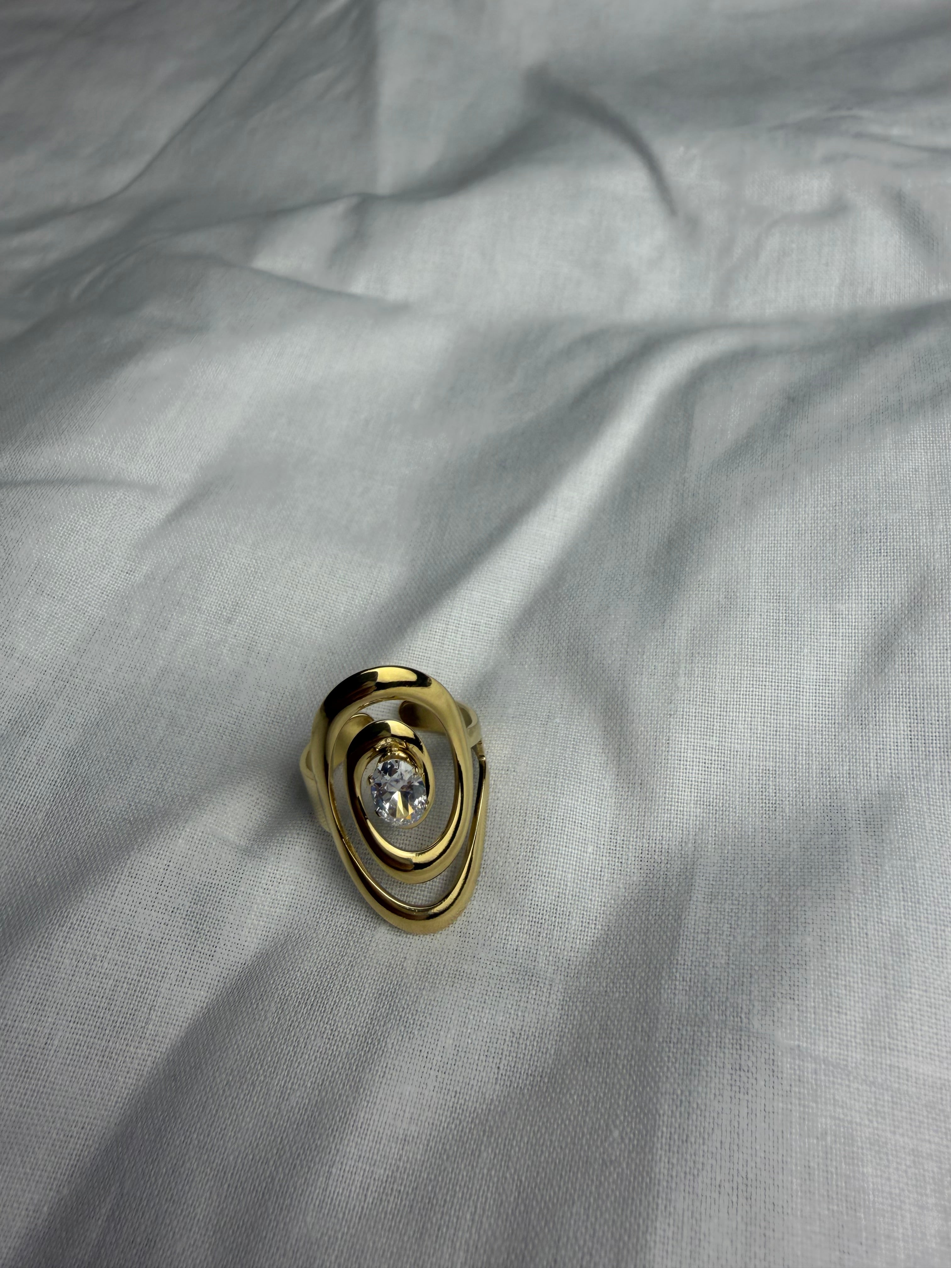 Anello Space con zircone