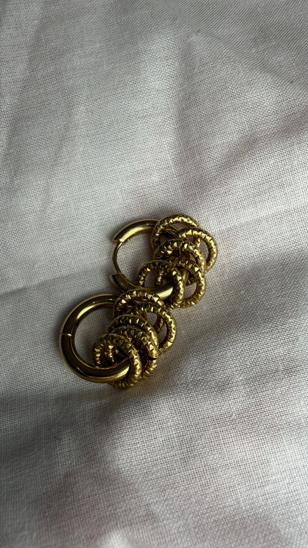 Orecchini Hoop Gold Multiuso