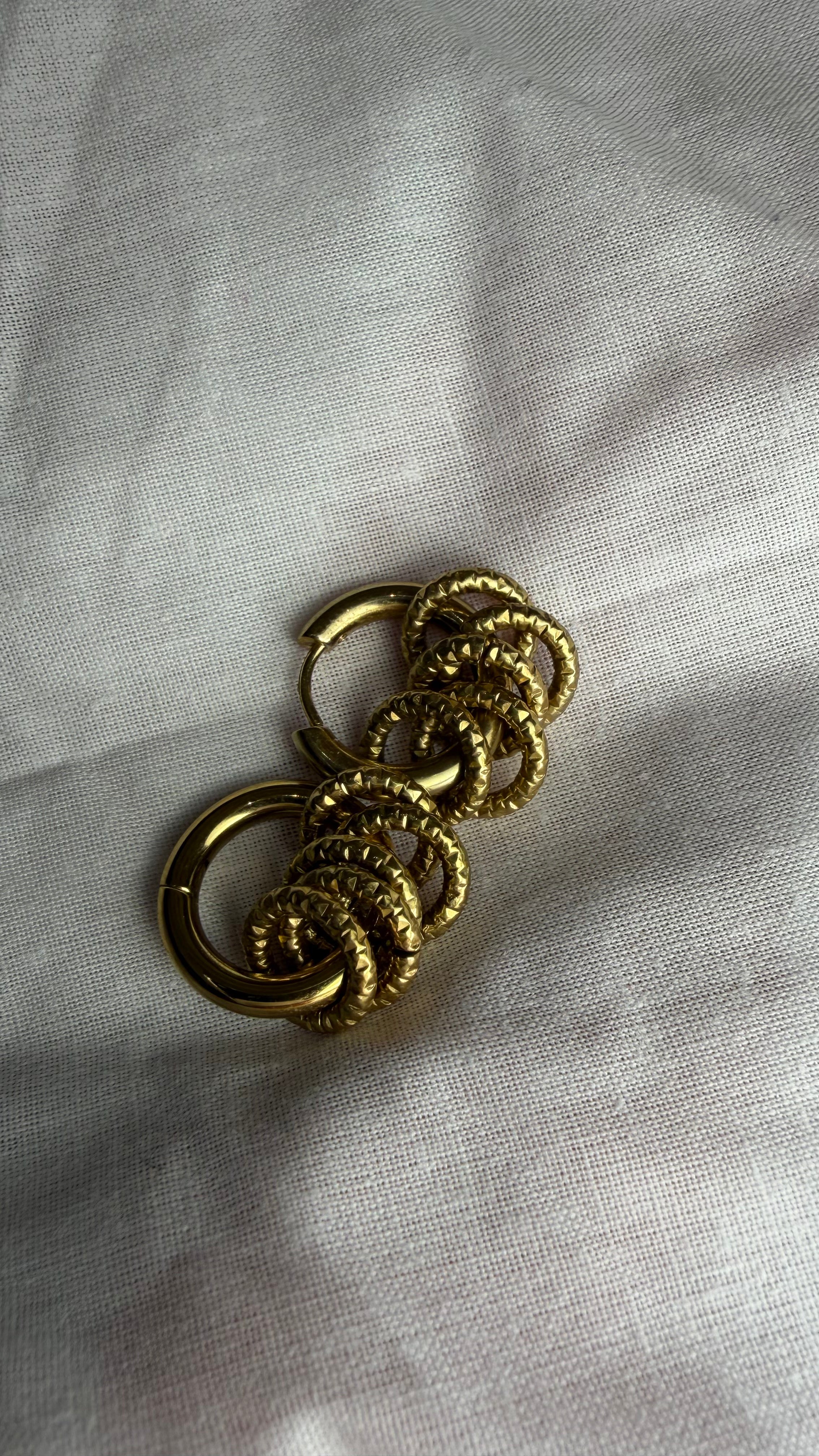 Orecchini Hoop Gold Multiuso