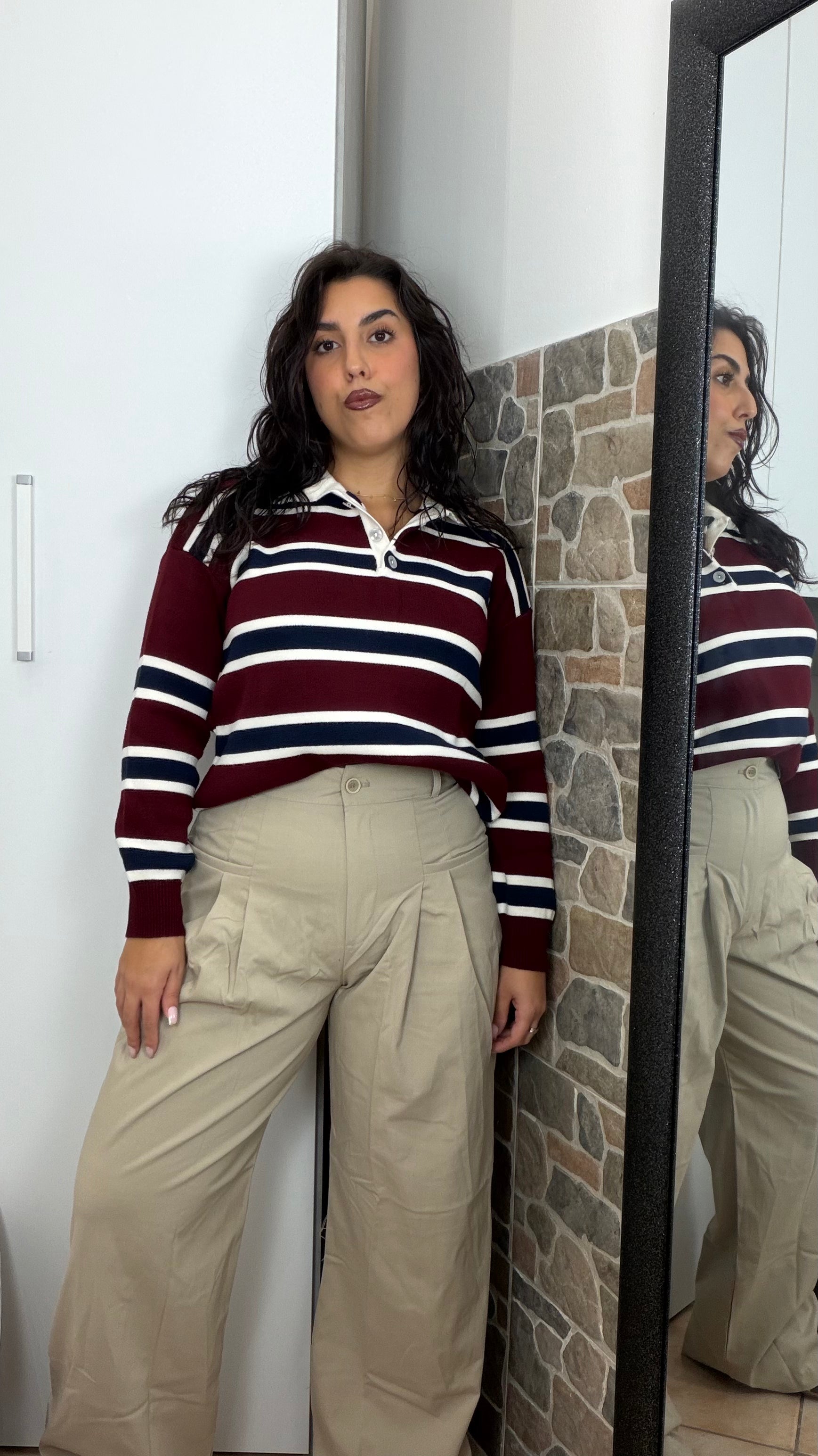 Pantalone palazzo Beige