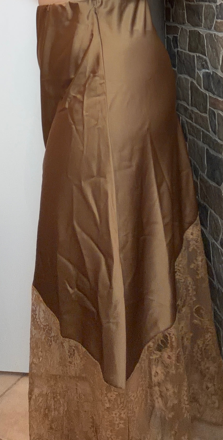 Gonna in pizzo Beige