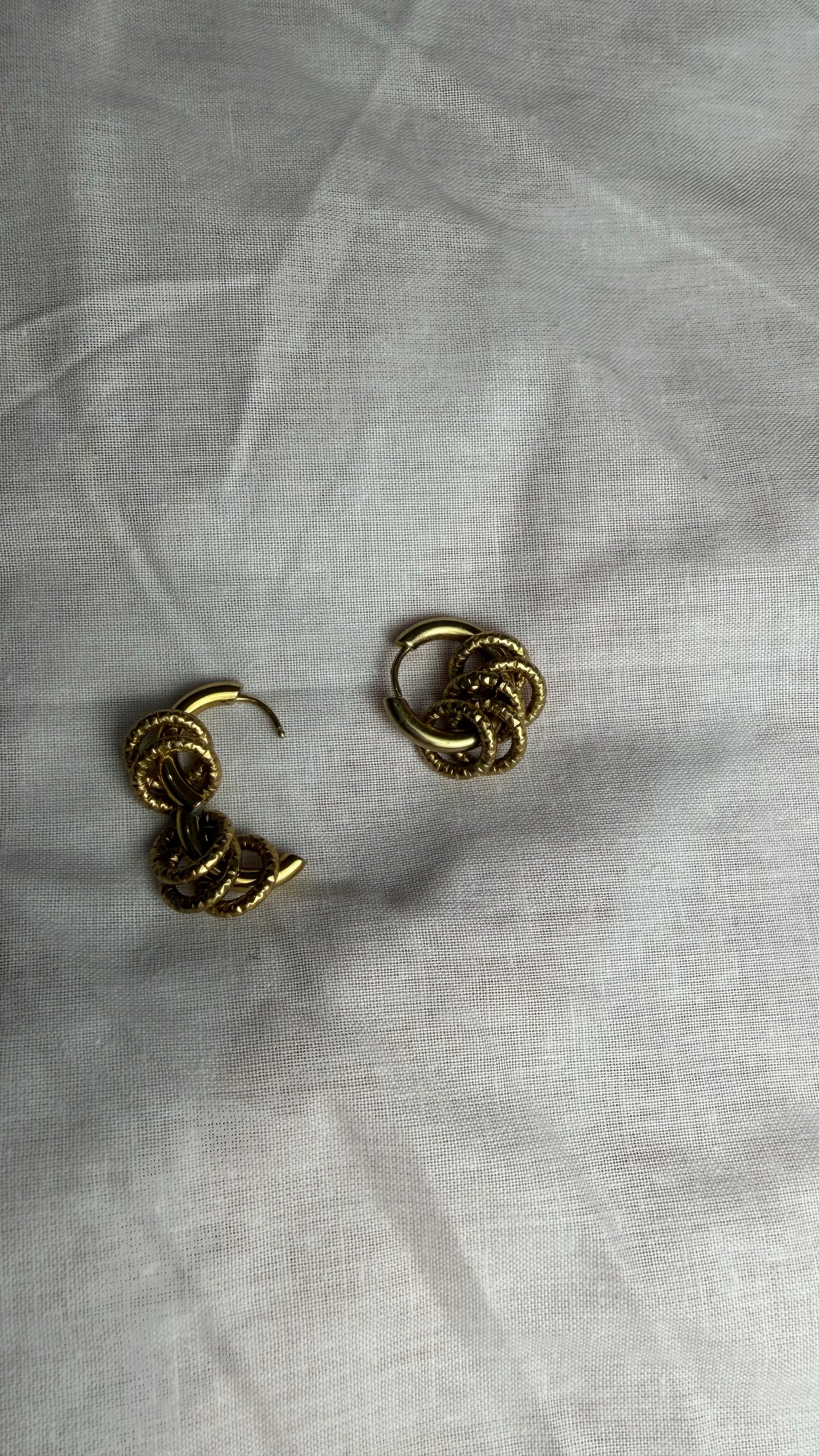 Orecchini Hoop Gold Multiuso